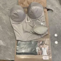 bridal bloom ショートビスチェ　モカグレー　E65