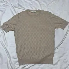 FILIPPO DE LAURENTIIS ベージュ 半袖ニットsize46