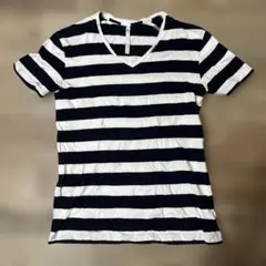 R&Co. INVESTMENT CLOTHES ボーダー　Vネック　Tシャツ