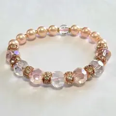 エレガントなパールクリスタルブレスレット