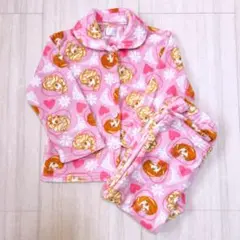 パジャマ　ディズニー　アナと雪の女王　エルサ　アナ　ピンク　裏起毛　130