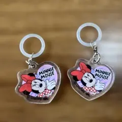 ミニーマウス めじるしハート型アクリルキーホルダー