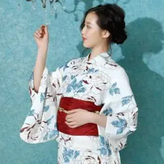 ◆ノー皺加工最高級カルキュロ◆碧玉波モダン幾何学浴衣◆しわにならない浴衣◆新品 ノー皺加工最高級カルキュロ碧玉波モダン幾何学浴衣しわに