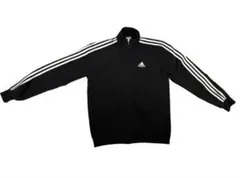 adidas ブラックジャージ 3本ライン