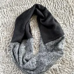 ワールド購入　リバーシブル ネックウォーマー スヌード　グレー系