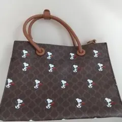 PEANUTS スヌーピー柄 ハンドショルダーバッグ