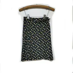 ◤黒系の♥花柄のベルト付きのスカート◢✨ジャスト　シーズン❄