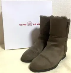 【美品】サヴァサヴァ【撥水・防滑】サイドジップファーブーツのサムネイル