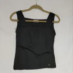 courrèges 黒 タンクトップ38ロゴプレートのサムネイル