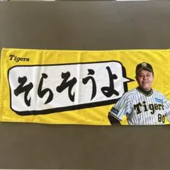 美品！阪神タイガース 岡田彰布監督 タオル　そらそうよタオルのサムネイル