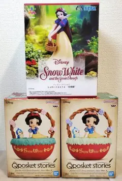 【新品】ディズニー 白雪姫 Qposket Luminasta フィギュア 3体