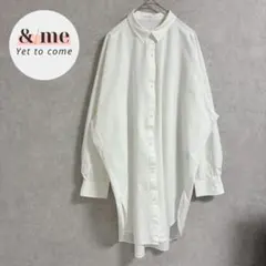 アメリカンホリック　長袖ロングシャツ　オフホワイト　スリット　L 大きいサイズ