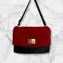 ショルダーバッグ ハンドバッグ クラッチバッグ 3wayバッグ 赤 黒 ブラック