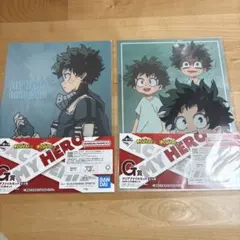 ヒロアカ　緑谷出久、爆豪勝己クリアファイルセット&クリアカード