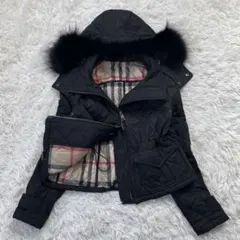 BURBERRY LONDON キルティング 中綿ジャケット ノバチェック 短丈