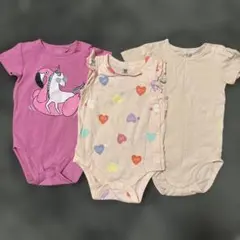 4/23まで】70〜80ピンクロンパース3枚セット