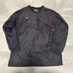 NIKE ナイキ ナイロン プルオーバー ピステ 黒 スウッシュ Мサイズ