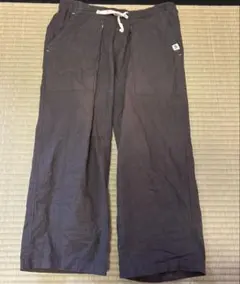 コットン ワイドパンツ ダークグレー