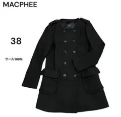 （938)MACPHEE マカフィー ダブル ブレストコート 38ウール100%のサムネイル