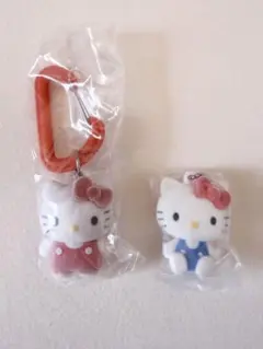 カラフルカラビナマスコットチャーム　ふわわフロッキーマスコット　キティセット