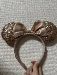 ミッキー耳カチューシャ ローズゴールド