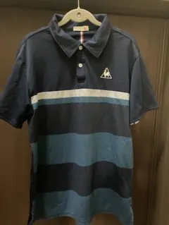 ネイビーストライプポロシャツ