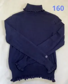 ラルフローレン 160 サイズ ネイビー セーター 綿100% 刺繍　フリル