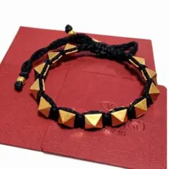 超美品 バレンティノ valentino ブレスレット バングル 黒フリーサイズ 