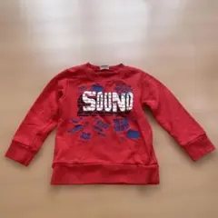 SLAP SLIP プリント 刺繍 レッド トレーナー 100㎝