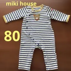 ミキハウス　くまさん　ロンパース 80