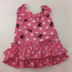ミキハウス ダブルB 水着 ピンク ドット柄
