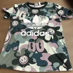 adidas カラフルフラワーTシャツ サイズ5