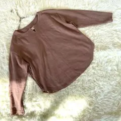 美品【URBAN RESEARCH DOORS 】長袖ブラウントップス　毛玉有り