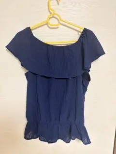 ネイビー オフショルダーブラウス AS KNOW ASのサムネイル