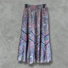 フレアスカート レディース コットン100 フリーサイズ ウエストゴム boho