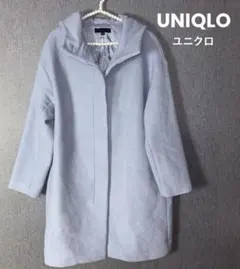 UNIQLO ユニクロ ライトブルー フード付き カジュアルコート M