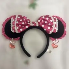 ミニーマウス耳カチューシャ 水玉模様