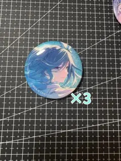 プロセカ　日野森雫　グリッター缶バッジ　50A 3個