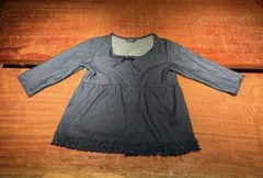 PINK HOUSE ピンクハウス フリル チュニック 黒 前開き 羽織り