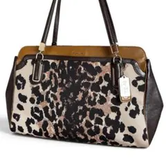 【超希少/美品】COACH コーチ トートバッグ レオパード ヒョウ柄 肩掛け可