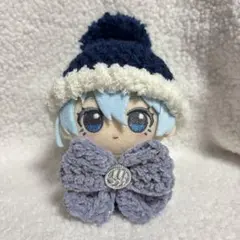 ぬい服　ちびぐるみ　編み物　ニット帽　リボン　【No.1064】