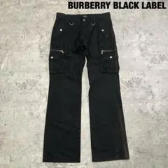 【BURBERY BLACK LABEL】ギミックカーゴパンツパンツ ブラック