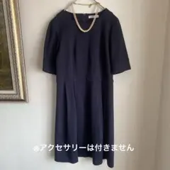 PEYTON PLACE ワンピース 9号 ネイビー 上品 フォーマル 半袖