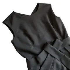 【OPAQUE .CLIP】美品 ノースリーブ フレアワンピース 黒 フォーマル