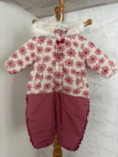 UZULAND ウズランド ジャンプスーツ80cm 女の子　ピンク　花柄