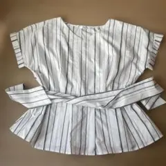 GLACIER ホワイトストライプ 半袖シャツ