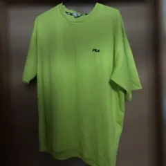FILA Tシャツ ライムグリーン バックプリント