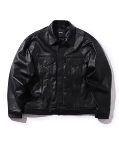 完売品　BEAMS ラムレザー レザーブルゾン サード型 トラッカー L