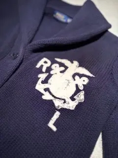 ポロ　ラルフローレン　xs ニット　ショールカラー