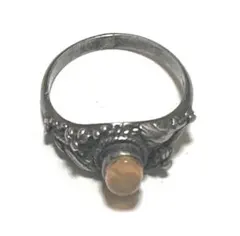 メキシカンオパール？　ドラゴンズブレス？　ヴィンテージ　シルバーリング　8号